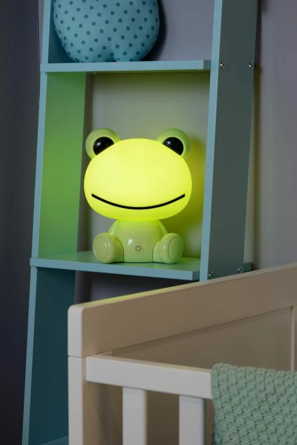 Lucide DODO Frog - Lampe de table Chambres d'enfant - LED Dim. - 1x3W - 3 StepDim - Vert - ambiance 1